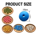 thumbnail image 2 of 100 cuentas de lentejas de silicona de 0.472 in para hacer llaveros, kit de clips para chupete, cuentas redondas de goma para dentición, collar, pulsera, cuentas, accesorios de joyería, 2 of 5