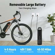 ANCHEER Electric Bike ,26 Electric Bike for Adults Electric Bicycles, 500W Electric Mountain Bike, 48V Commuter Ebike 48V Battery Ebike UL 2849, Lockable Suspension Fork, Shimano 21 Speed
