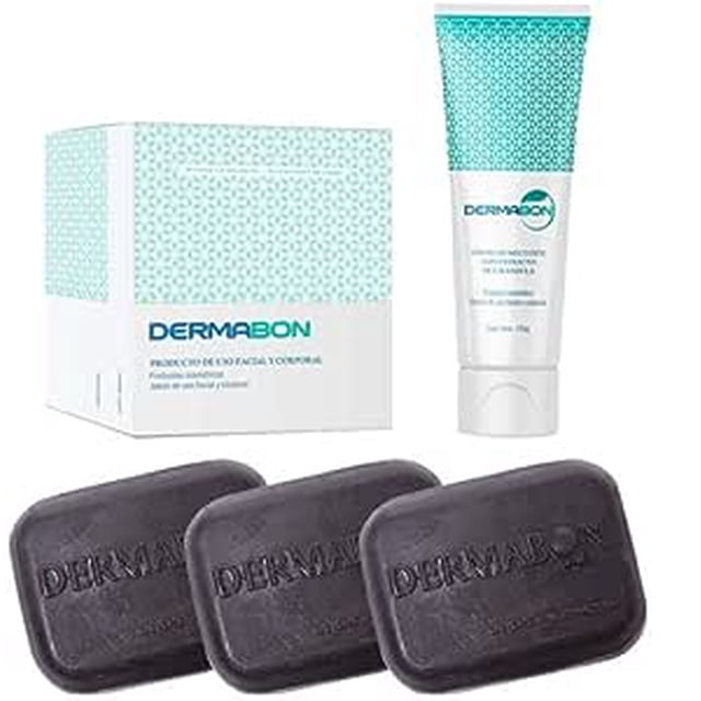 DERMABON - Kit De 3 Jabónes para el control de Psoriasis Y 1 Crema Humectante DERMABON Jabón y Crema