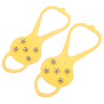 thumbnail image 4 of Crampones antideslizantes de 5 dientes, agarre fuerte, duraderos, para invierno, color amarillo, talla S (24-34), 4 of 14