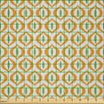 thumbnail image 2 of Ambesonne Geometric Fabric by the Yard Microfiber, Cats Eye Pattern, 5 Yards, Orange Fern Green White, 2 of 2