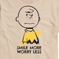 thumbnail image 2 of Peanuts - Smile More Worry Less - Men's Short Sleeve Graphic T-Shirt, 2 of 6