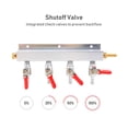 thumbnail image 4 of Roastove 4-Way Gas Manifold CO2 Distributor Manifold 5/16 inch Barb/Stem Splitter Beer Integrated Check Valves Homebrew Beer Making Brewing Tool, 4 of 6