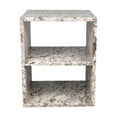 thumbnail image 4 of Sloane 20" Modern Natural Marble Handmade Rectangular 2-Shelf End Table, Beige/Dark Taupe, 4 of 9
