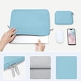 thumbnail image 4 of Mosiso 13.3 inch Laptop Sleeve for MacBook Pro 14 inch M4 M3 M2 M1 Lenovo Dell HP Asus Acer, Protective Neoprene Notebook Bag with Small Case, Hot Blue, 4 of 5