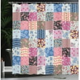 thumbnail image 4 of Ambesonne Vintage Shower Curtain, Checkered Squares, 69"Wx75"L, Multicolor, 4 of 5