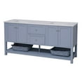 thumbnail image 4 of Lakeshore 72" Double Bathroom Vanity with Powder Blue Cabinet and Engineered Carrara Top, 4 of 6