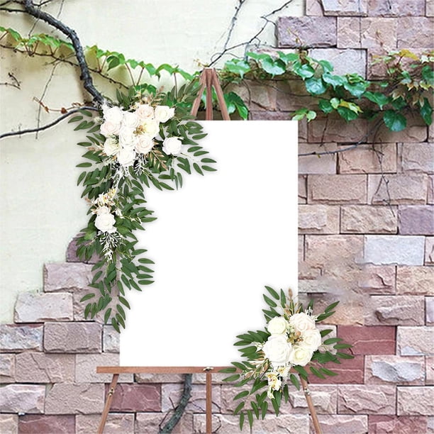 Centro boda falso Yotijar para decoración de fondo arco flores 86 cm