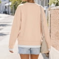thumbnail image 4 of UDAUDU Womens Sweatshirts Fall Fashion School Teacher Outfits Faux Layered Tops Crew Neck Patchwork Pullover Long Sleeve Cozy Winter Oversized Sweatshirts XL, 4 of 5