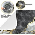 thumbnail image 6 of Marble Dish Drying Mat for Kitchen Counter 18x24 inch Black Grey Gold Marbling Print Decorative Absorbent Dish Drying Pad Elegant Luxury Granite Stone Microfiber Large Drainer Rack, 6 of 6