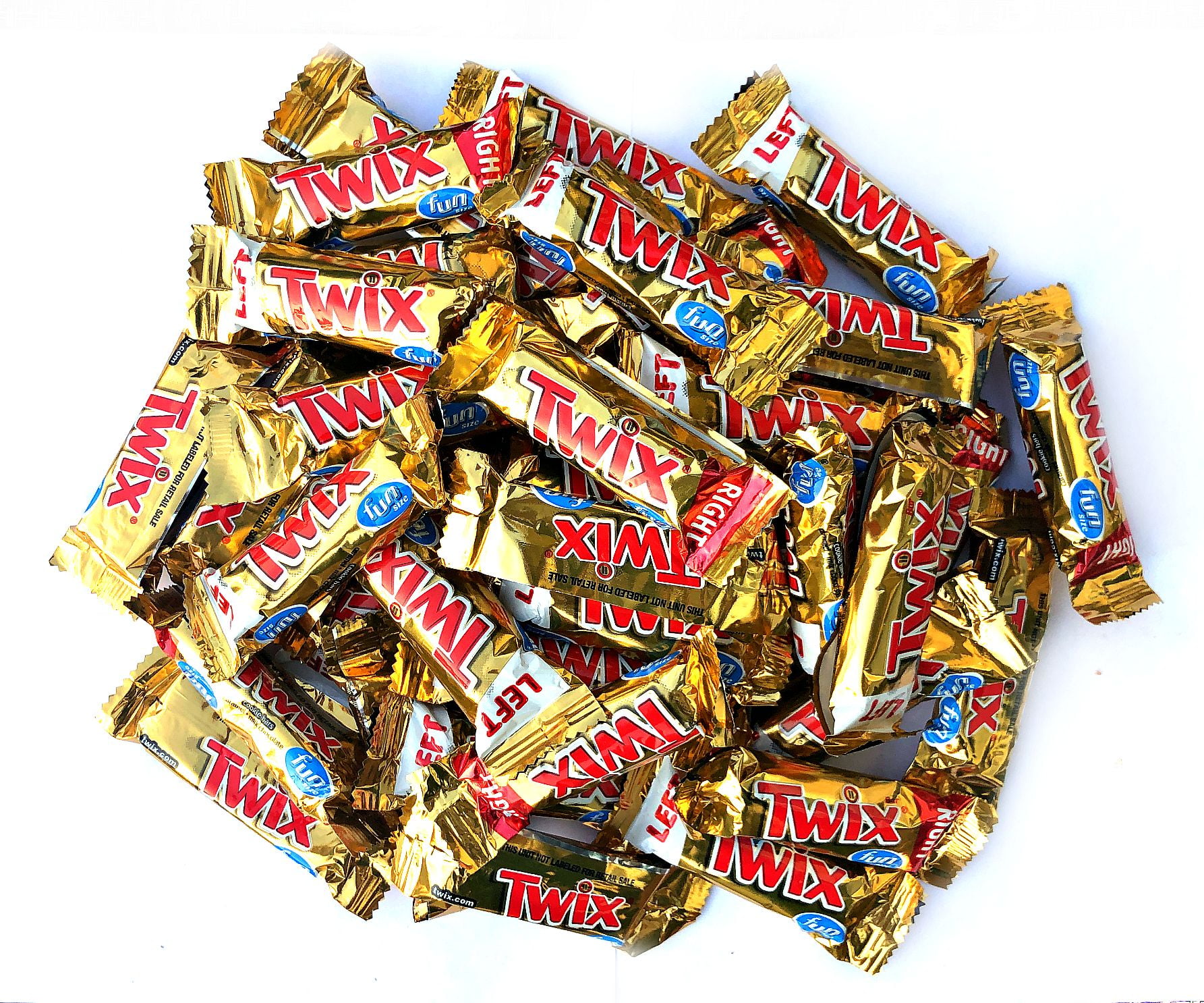 Twix Caramels Fun Size, Minis Chocolate Bar Candy Bulk - 2 Pounds