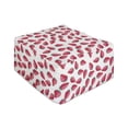 thumbnail image 1 of Strawberry Rectangle Pouf, Continuous Cartoonish Ripe Summer Season Fruits, Under Desk Foot Stool for Living Room Office Ottoman with Cover, 25", Pink Pale Pink, by Ambesonne, 1 of 4