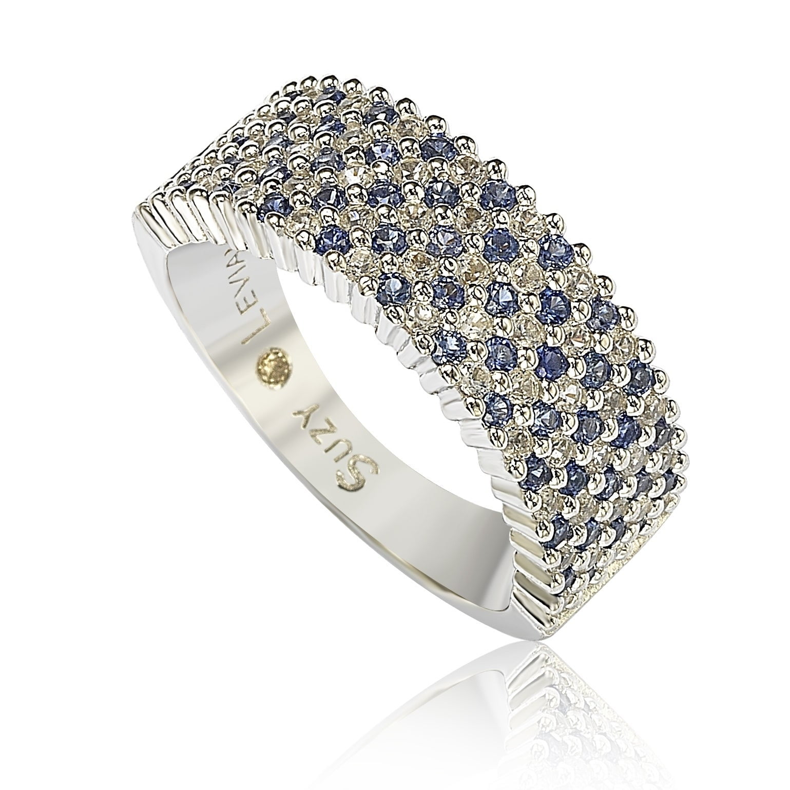 Details about   Handmade 925 Sterling Silver Natural Diamond & Sapphire Gems Wedding Gift Ring 