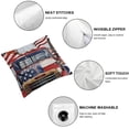 thumbnail image 4 of SHANXI Blue White Stripe American Flag Pillow Case USA The Decorative Cushion Cover 18x18in, 4 of 5
