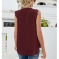 thumbnail image 4 of Camisa casual para mujer, camiseta sin mangas para mujer, camiseta sin mangas con escote en V para mujer, camiseta de verano para mujer, tecnología avanzada, 4 of 6