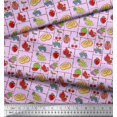 thumbnail image 3 of Soimoi Moss Georgette Fabric Mix Fruits Print Fabric by The Yard 42 Inch Wide, 3 of 3