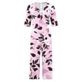 thumbnail image 5 of TaTaai Women's Summer Random Floral Print Casual Jumpsuit Short Sleeve V-Neck Back Zipper Closure Side Pockets Soft Lightweight Polyester Long Jumpsuit for Daily Spring Wear Gift, 5 of 5