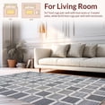 thumbnail image 2 of ODIKA 6' x 9' Machine Washable Non-Slip Area Rug, Geometric Square High Traffic Rug, Gray, 146791, 2 of 7