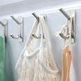 thumbnail image 2 of Billuyoard Gancho montado en la pared Toalla de acero inoxidable Colgador de ropa Sombrero Llave Albornoz Estante de almacenamiento de alta resistencia Accesorios de baño Plata Billuyoard HA071005-02, 2 of 6