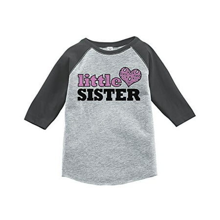 

7 ate 9 Apparel Girl s Western Little Sister Grey Baseball Tee