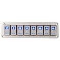 thumbnail image 4 of Panel de interruptores basculantes, 8 bandas, 12‑24 V, 5 pines, palanca de luz azul, panel de interruptor de control de luces de encendido y apagado Jadeshay A, 4 of 9