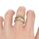 thumbnail image 2 of Anillo de aleación, anillos redondos de la suerte para mujer, diseño de corona divisible, anillo Vintage de diamantes de imitación, regalo para novia, 2 of 7