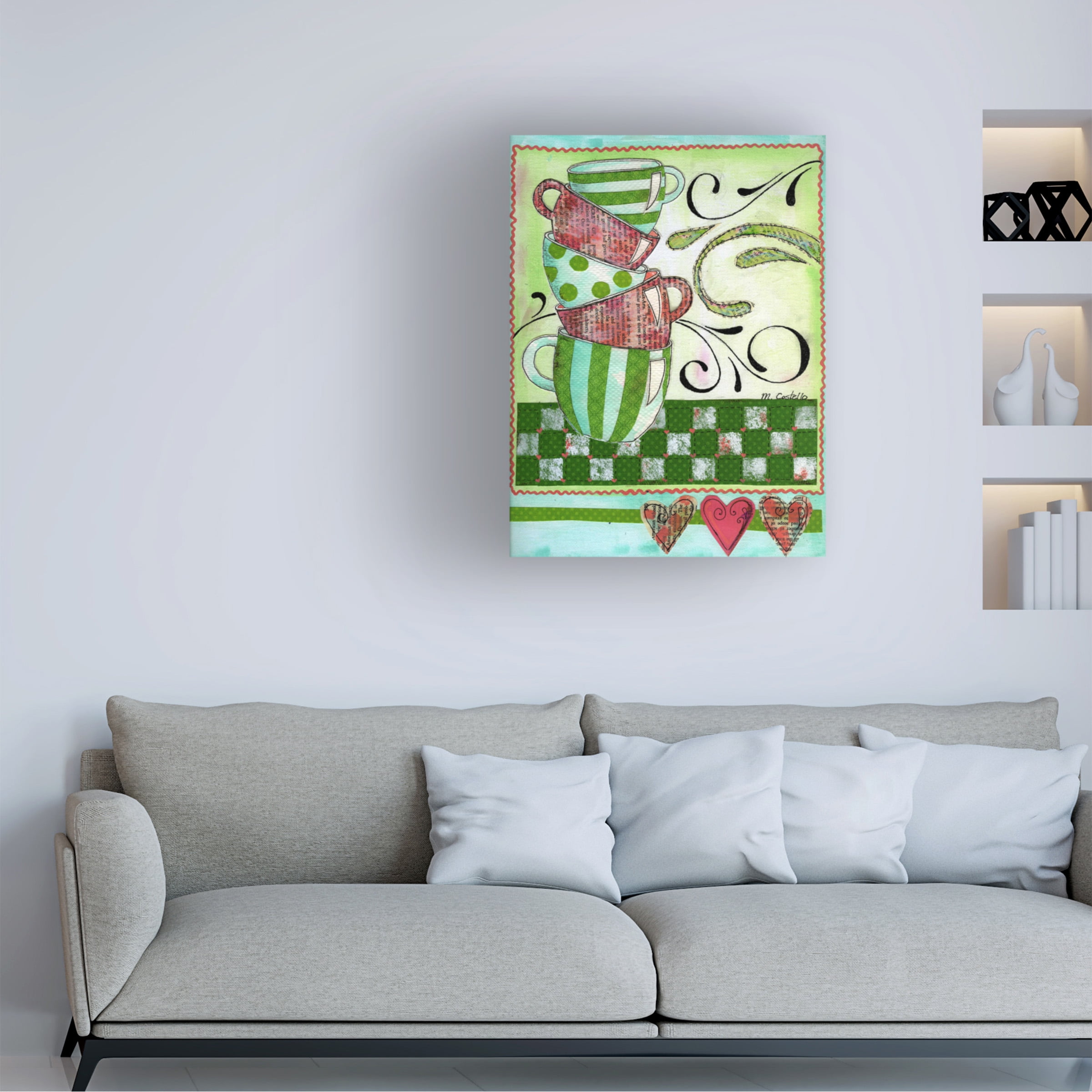 Trademark Fine Art 'Coffee Time' Canvas Art by Maureen Lisa Costello