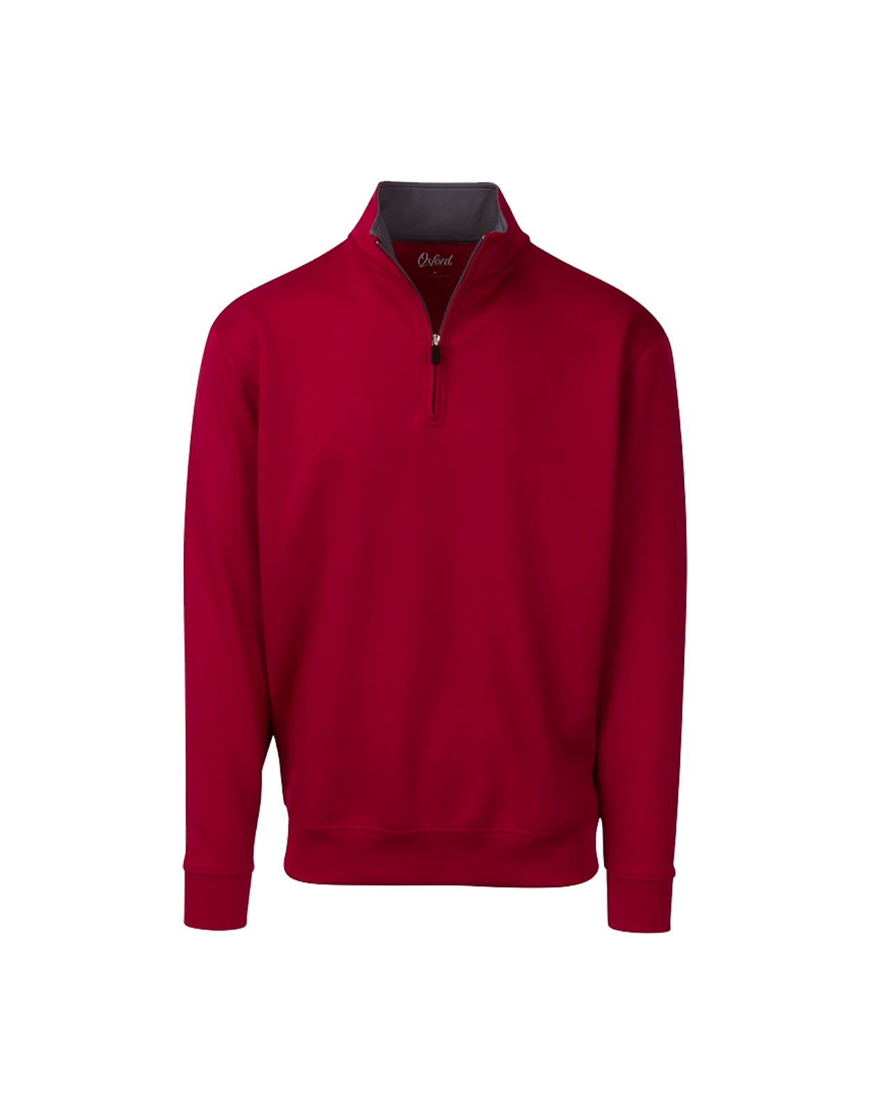 Oxford America Men's Riverside 1/4 Zip Golf Pullover, Large Cherrywood