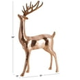 thumbnail image 3 of 31" x 56" Copper Fiberglass Floor Reindeer Christmas Sculpture with Mosaic Pattern, by DecMode, 3 of 9