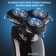 thumbnail image 5 of Afeitadora eléctrica para hombres, afeitadora recargable, resistente al agua, rotativa para afeitar con recortador de nariz, patillas, cepillo de limpieza facial, 5 of 5