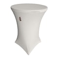 thumbnail image 1 of LA Linen TCSpandex36Rx42H_WhiteX11 LA Linen Round Spandex Cover For Bar High Cocktail Table, 36-Inch Round 42-Inch High, White, 1 of 3