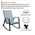 thumbnail image 3 of Betcozy Outdoor Mesh Rocking Chair, Steel Rocker Seating for Front Porch, Garden, Patio, Backyard, 3 of 7