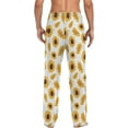 thumbnail image 2 of GZHJMY Sunflower & Daisy Men's Pajama Pants, Soft and Comfortable Lounge Sleep Bottoms with Pockets, Men's Sleepwear with Custom Print, XX-Large, 2 of 7