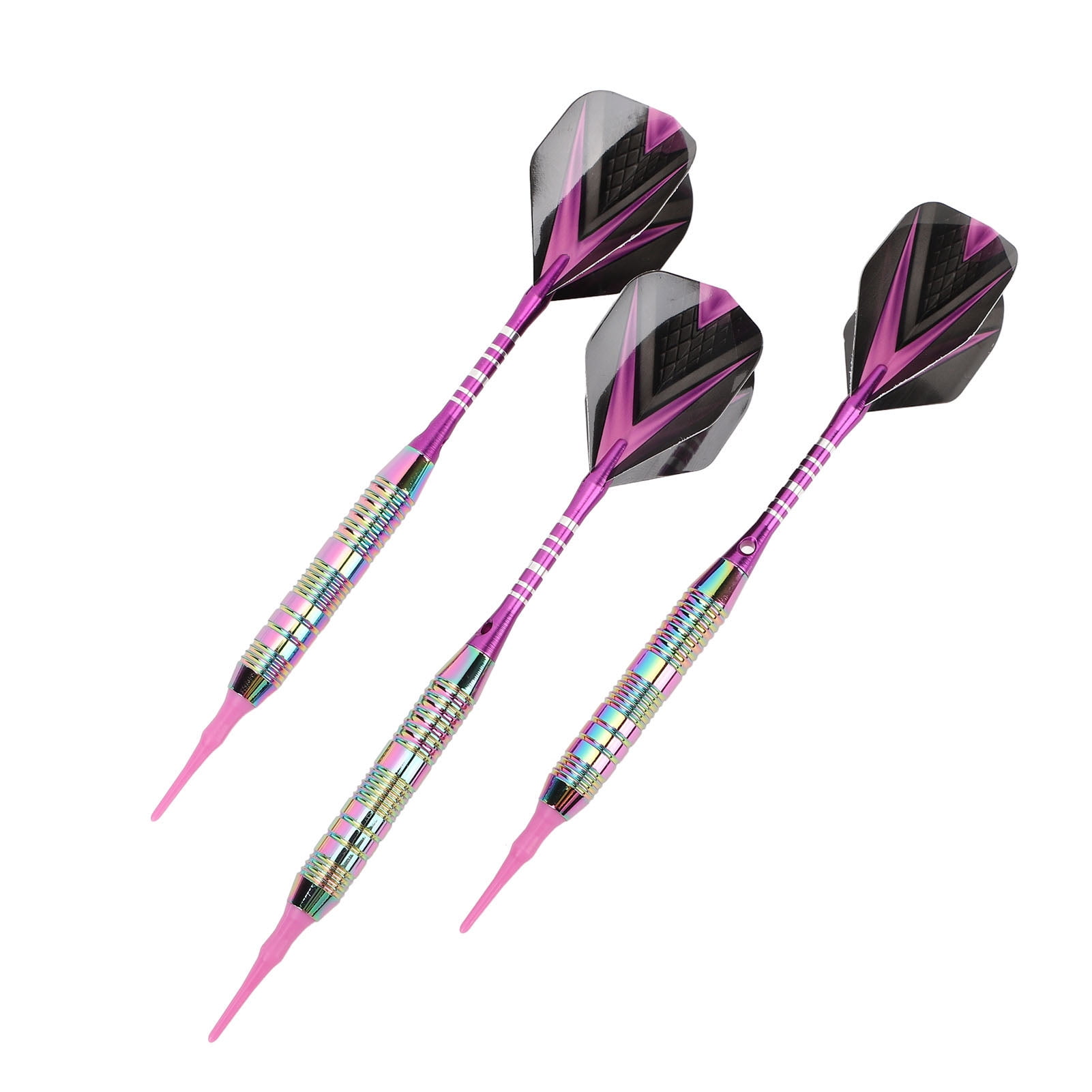 Fléchettes Professionnelles, Fléchettes Souples Portatives Compactes Antidérapantes pour Fête pour Extérieur Violet Coloré, Jaune Coloré