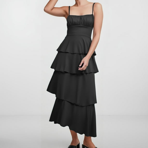 WILLBEST Vestido De Verano Belleza Sin Espalda Con Tirantes Plisados Y Cómodo Y Transpirable., Vestido Ajustado A La Moda