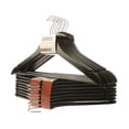 thumbnail image 1 of Solutions Black HOTEL Hangers - Solid Build, Rotatable Hook, Shoulder Notches, Pack of 8, 1 of 4