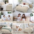 thumbnail image 5 of 3 Piece Vintage Cream Duvet Cover Set Full Size, Microfiber Comforter/Quilt Cover with Corner Ties and 2 Pillowcases, Farmhouse Retro Beige Solid Color All Season Soft Bedding with Zipper Closure, 5 of 8