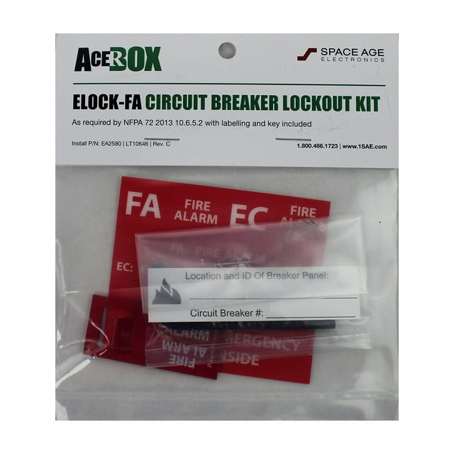 Kit de bloqueo contra incendios SPACE AGE eClips ELOCK-FA E-Series