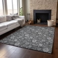 thumbnail image 6 of Addison Rugs Mayfield Washable Transitional Floral Gray Rectangle Rug, 8' x 10', 6 of 6