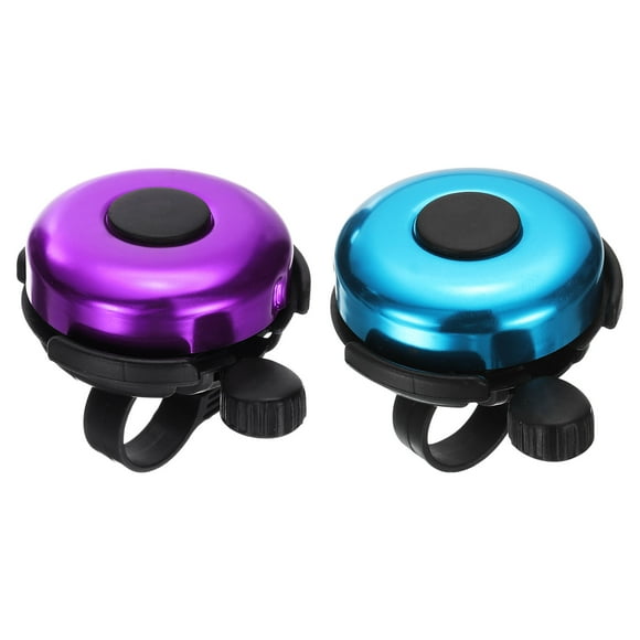Uxcell 2pcs Bike Bell Classic Bicycle Bell with Loud Crisp Sound Bike Ring Bell Aluminum Bike Accessories, Blue Purple