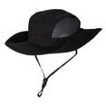 thumbnail image 3 of de con sombrero de pesca de botón para usar en la playa de jardinería de montañismo al aire libre Negro, 3 of 8