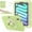 Green+White, variant on Hard Back Cover Case for Apple 8.3-inch iPad Mini 6th Generation (2021) Model A2567/A2168/A2569 - Portable Shockproof Rugged Cover Case with Rotating View Kickstand & Shoulder/Hand Strap, Green+White