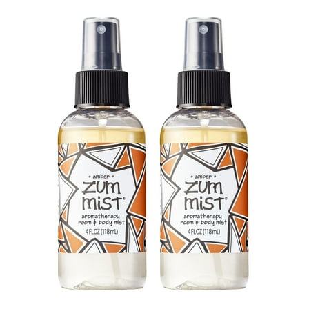 Zum by Indigo Wild Mist Room & Body Spray - Aromatherapy Essential Oil Spray - Natural Body Mist & Room Spray - Amber Scent - 4 fl oz (2 Pack)