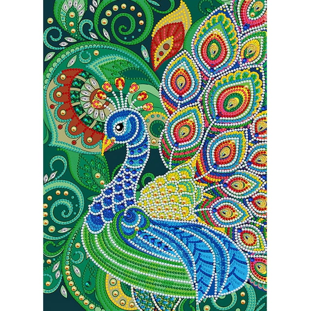 Wdftyju 5D DIY diamante pintura Anima pavo real SpecialShape taladro mosaico Kits Wdftyju 5cp6bn1ph8mz4fz2D04