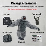 Giant 8.2ft Inflatable Gorilla Costume Blow up King Kong Costumes Mascot Funny Halloween Party Suit