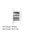 thumbnail image 2 of Unique Bargains 0.1mm 38AWG Fil de Résistance de Chauffage Fils de Résistance Nichromes pour Éléments Chauffants 115ft, 2 of 4
