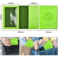 thumbnail image 3 of BB-green Passport and Vaccine Card Holder Combo with Vaccine Card Slot, Wallet, Cover for Women and Men, 3 of 6