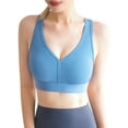 thumbnail image 1 of Ropa interior de mujer Sujetador de yoga para mujer, deportivo, acanalado, cuello en V, entrenamiento, jogging, chaleco informal sin cables Romacci  Ropa interior de mujer, 1 of 5