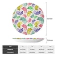 thumbnail image 2 of Daiia Colorful Pattern With Cute Chameleons Printed Pattern Ceramic Plate Dinner Plates Bone China Decorative Plates with Display Stand Art Ceramic Ornaments for Wall Hanging Decoration-8in, 2 of 6