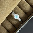 thumbnail image 5 of Jiuchuanpiao degradado swan full diamond moonstone anillo de mujer luz diseño de lujo boda regalo + temperamento diario vestir 925 anillo antialérico plata, 5 of 5